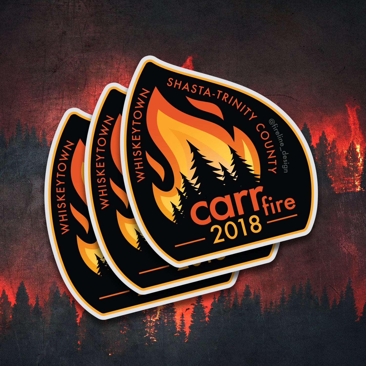 CARR FIRE Sticker - 3-Pack
